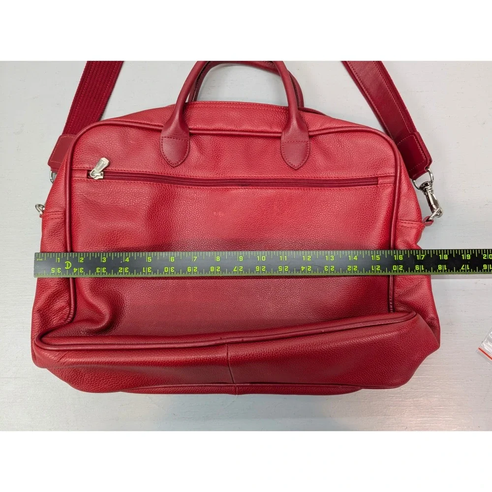 Long Champ‎ Vintage Weekender Bag Calfskin Leather Shoulder Strap Double Handled